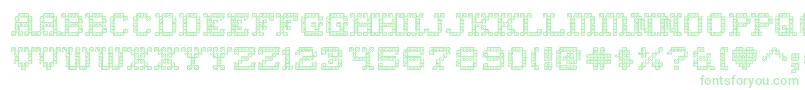 HomesweethomeoutlineRegular-Schriftart – Grüne Schriften auf weißem Hintergrund