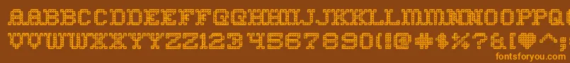 HomesweethomeoutlineRegular Font – Orange Fonts on Brown Background