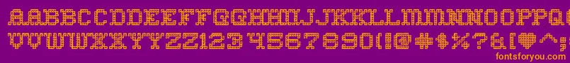 HomesweethomeoutlineRegular Font – Orange Fonts on Purple Background