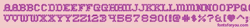 HomesweethomeoutlineRegular Font – Purple Fonts on Pink Background
