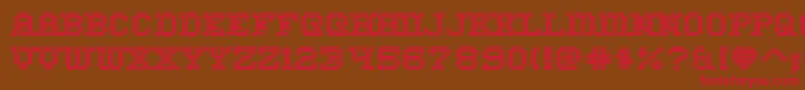 HomesweethomeoutlineRegular Font – Red Fonts on Brown Background