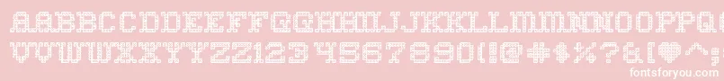 HomesweethomeoutlineRegular-Schriftart – Weiße Schriften auf rosa Hintergrund