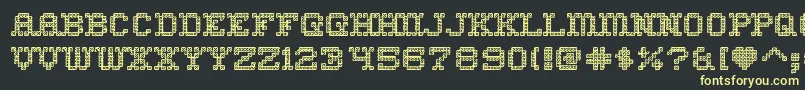 HomesweethomeoutlineRegular-Schriftart – Gelbe Schriften auf schwarzem Hintergrund