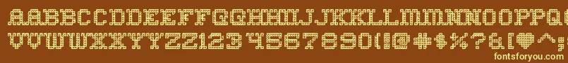 HomesweethomeoutlineRegular Font – Yellow Fonts on Brown Background