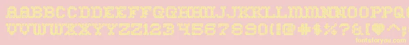 HomesweethomeoutlineRegular Font – Yellow Fonts on Pink Background