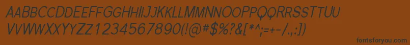 SfflorencesanssccondItalic Font – Black Fonts on Brown Background