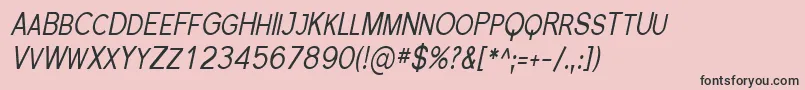 SfflorencesanssccondItalic Font – Black Fonts on Pink Background