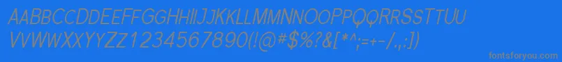 SfflorencesanssccondItalic Font – Gray Fonts on Blue Background
