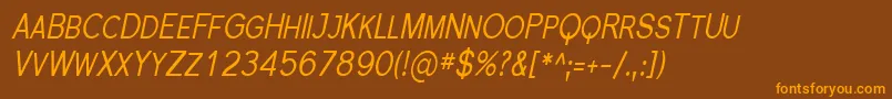 Шрифт SfflorencesanssccondItalic – оранжевые шрифты на коричневом фоне