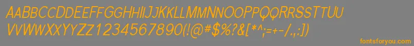 SfflorencesanssccondItalic Font – Orange Fonts on Gray Background