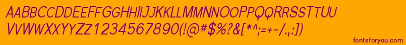More about SfflorencesanssccondItalic Font SfflorencesanssccondItalic Font – Purple Fonts on Orange Background