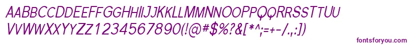 SfflorencesanssccondItalic Font – Purple Fonts on White Background