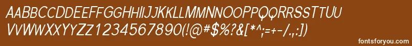 SfflorencesanssccondItalic Font – White Fonts on Brown Background