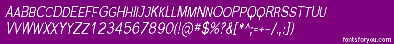 SfflorencesanssccondItalic Font – White Fonts on Purple Background