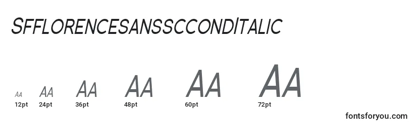 Размеры шрифта SfflorencesanssccondItalic