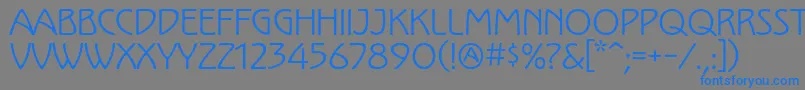 KololpstdRegular Font – Blue Fonts on Gray Background