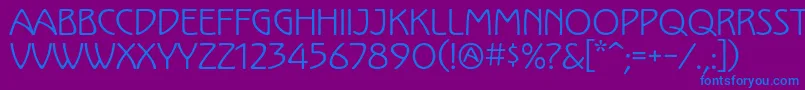 KololpstdRegular Font – Blue Fonts on Purple Background