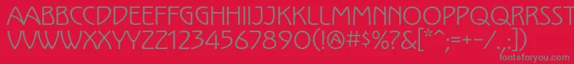 KololpstdRegular Font – Gray Fonts on Red Background