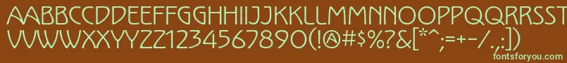 KololpstdRegular Font – Green Fonts on Brown Background