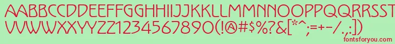 KololpstdRegular Font – Red Fonts on Green Background