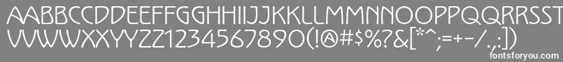 フォントKololpstdRegular – 灰色の背景に白い文字