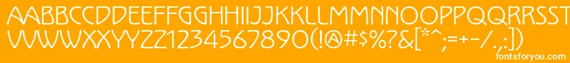 fuente KololpstdRegular – Fuentes Blancas Sobre Fondo Naranja