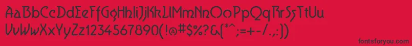 Aerolite Font – Black Fonts on Red Background