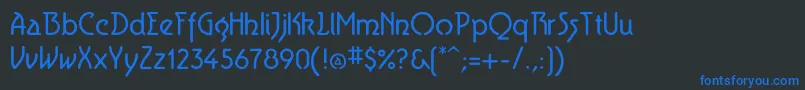 Aerolite Font – Blue Fonts on Black Background