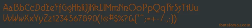 Aerolite Font – Brown Fonts on Black Background