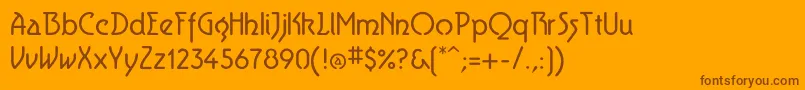 Aerolite Font – Brown Fonts on Orange Background