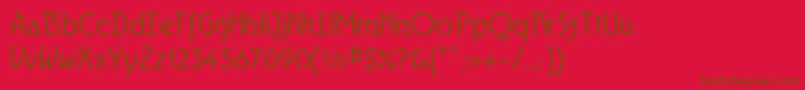 Aerolite Font – Brown Fonts on Red Background