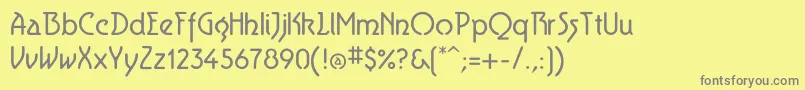 Aerolite Font – Gray Fonts on Yellow Background