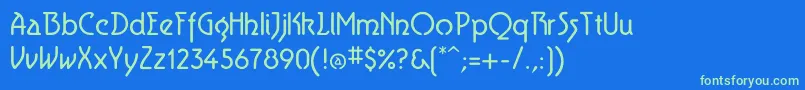 Aerolite Font – Green Fonts on Blue Background