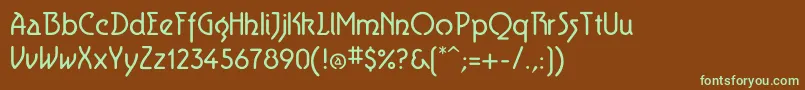 Aerolite Font – Green Fonts on Brown Background