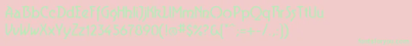 Aerolite Font – Green Fonts on Pink Background