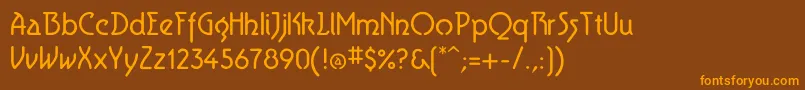 Aerolite Font – Orange Fonts on Brown Background