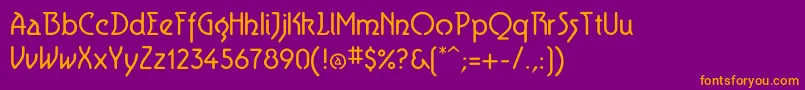 Aerolite Font – Orange Fonts on Purple Background
