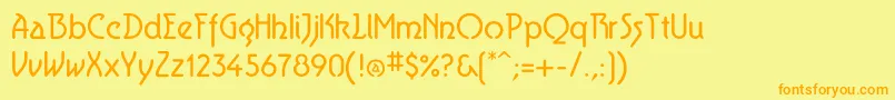 Aerolite Font – Orange Fonts on Yellow Background