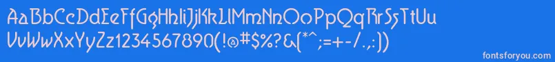 Aerolite Font – Pink Fonts on Blue Background