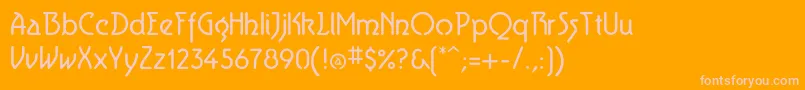 Aerolite Font – Pink Fonts on Orange Background