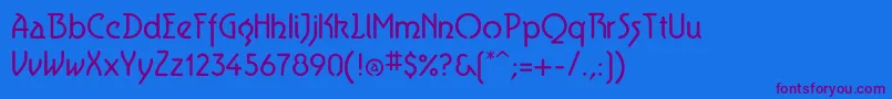Aerolite Font – Purple Fonts on Blue Background