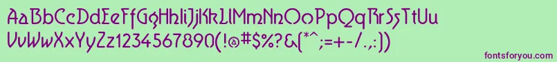 Aerolite Font – Purple Fonts on Green Background