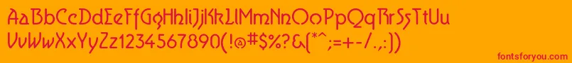 Aerolite Font – Red Fonts on Orange Background