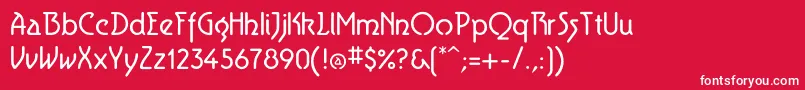 Aerolite Font – White Fonts on Red Background
