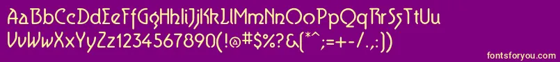 Aerolite Font – Yellow Fonts on Purple Background
