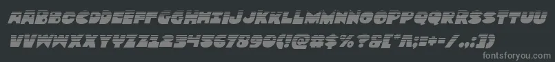 Zounderkitehalfital Font – Gray Fonts on Black Background