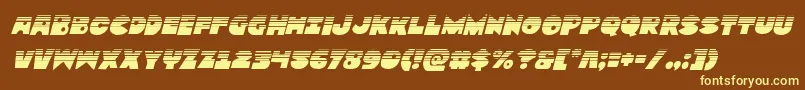 More about Zounderkitehalfital Font Zounderkitehalfital Font – Yellow Fonts on Brown Background