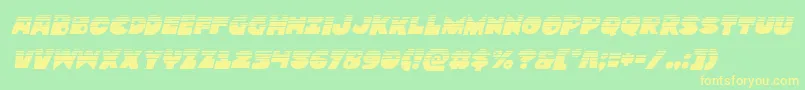 Zounderkitehalfital Font – Yellow Fonts on Green Background