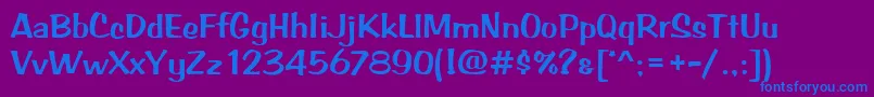 Arabbrud Font – Blue Fonts on Purple Background