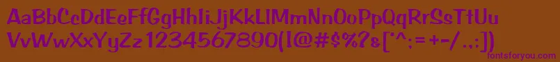 Arabbrud Font – Purple Fonts on Brown Background